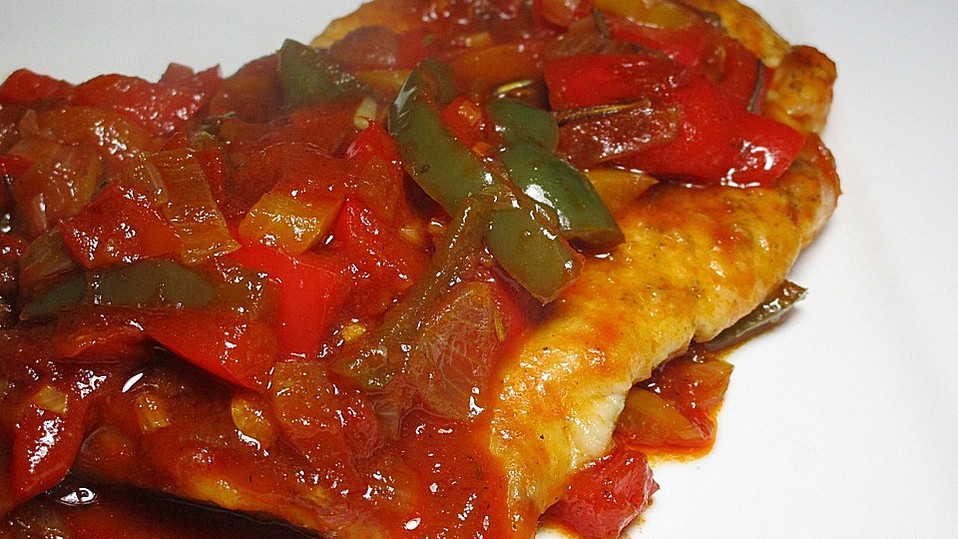 Putenschnitzel in pikanter Sauce von Rocky73