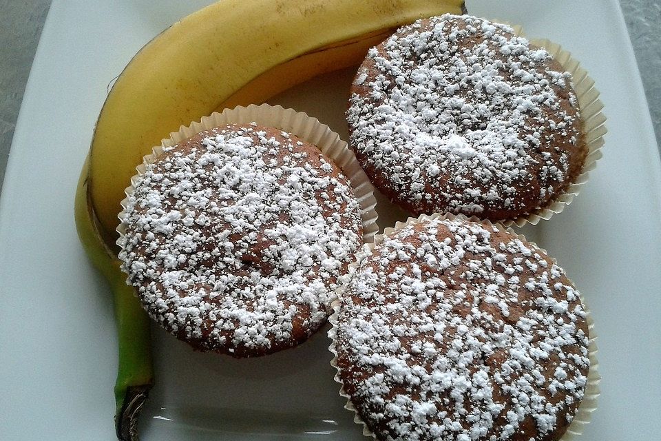 Schokoladige Bananenmuffins