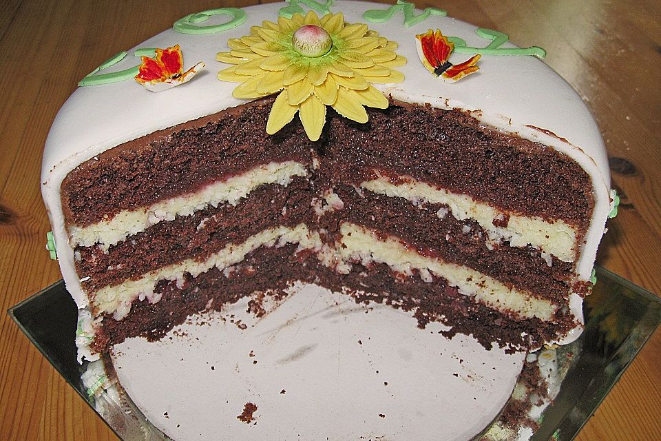 Fruchtige Schoko - Kokos - Torte