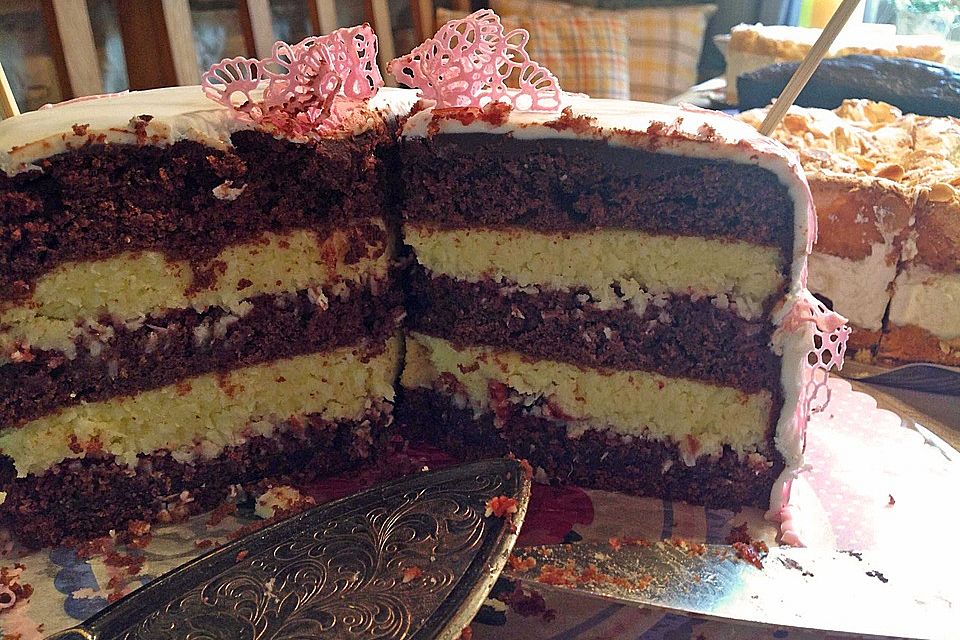 Fruchtige Schoko - Kokos - Torte