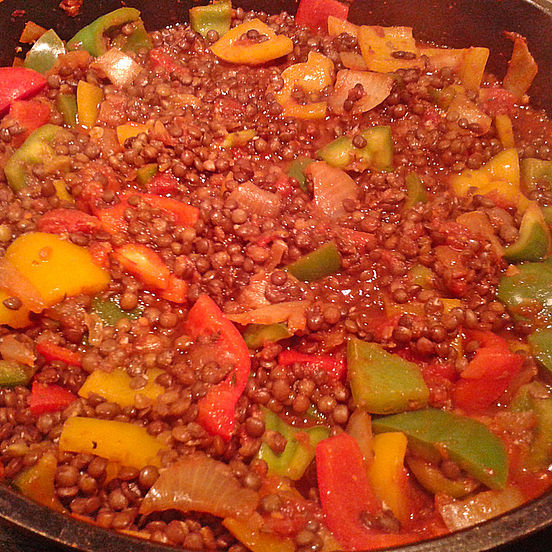 Kreolischer Linseneintopf mit Paprika Kreolischer Linseneintopf mit Paprika