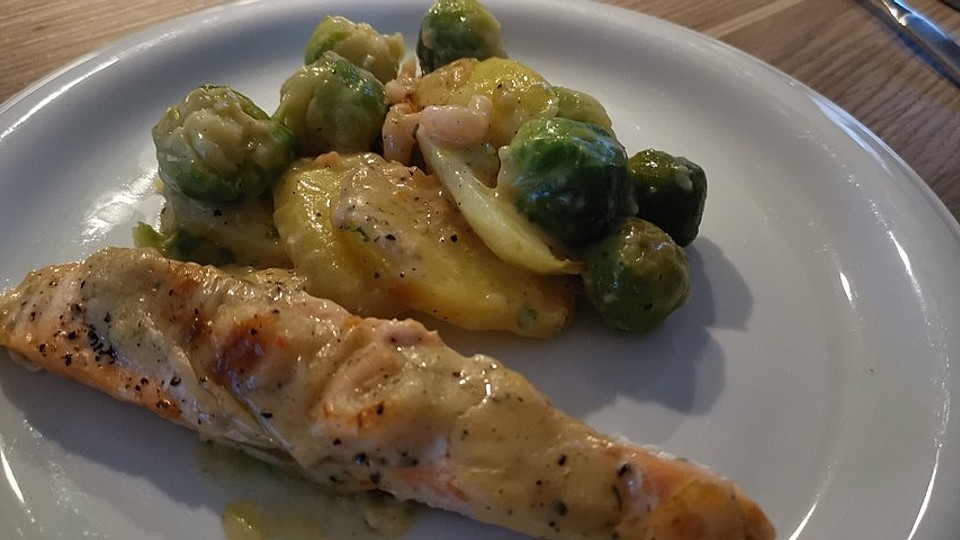 Lachsgratin mit Shrimps-image