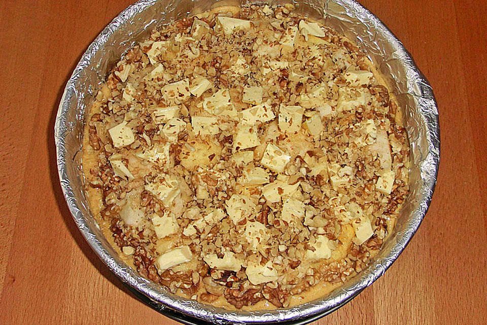 Apfelkuchen mit Walnuss - Kruste