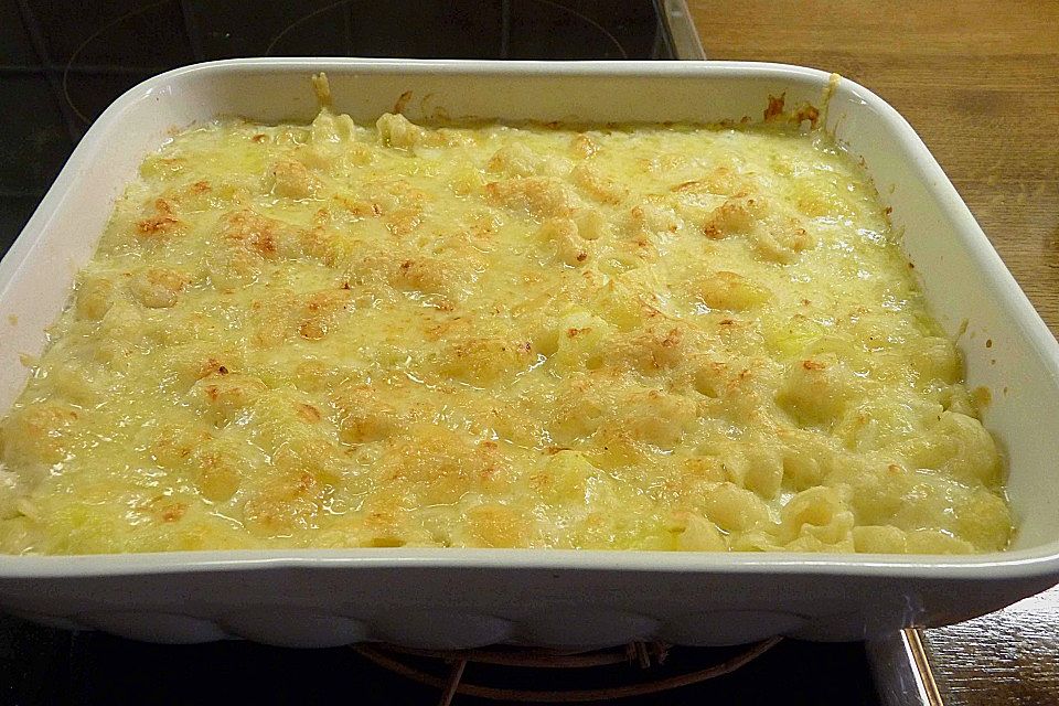 Kartoffel - Nudel - Gratin mit geschmälzten Zwiebeln