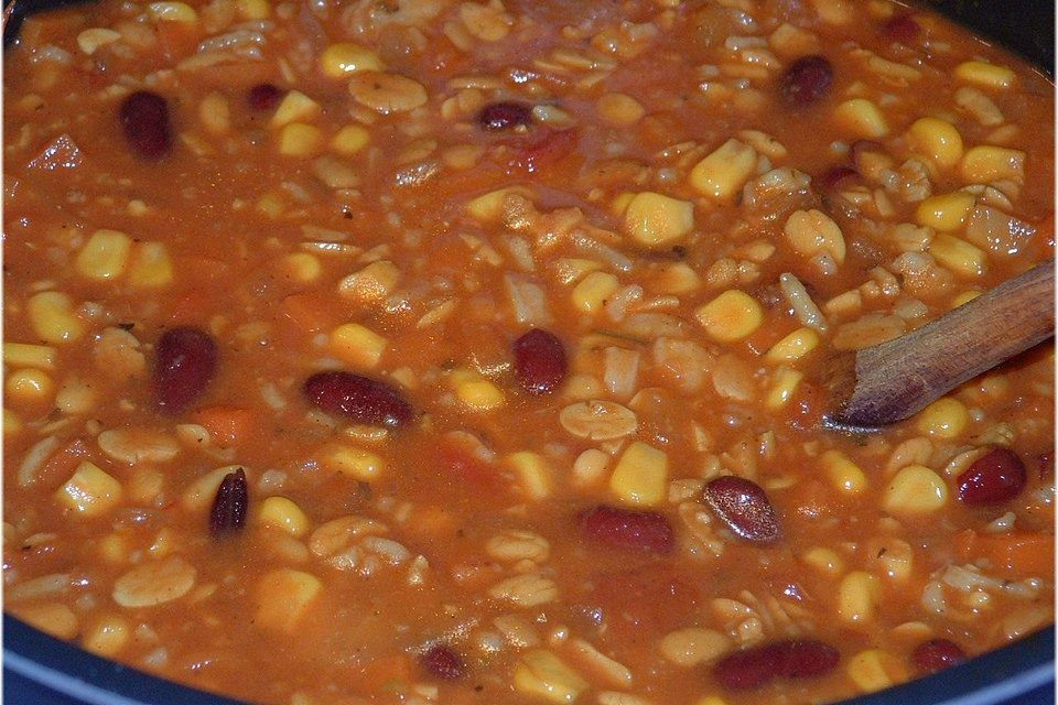 Chili sin Carne mit Sojareis