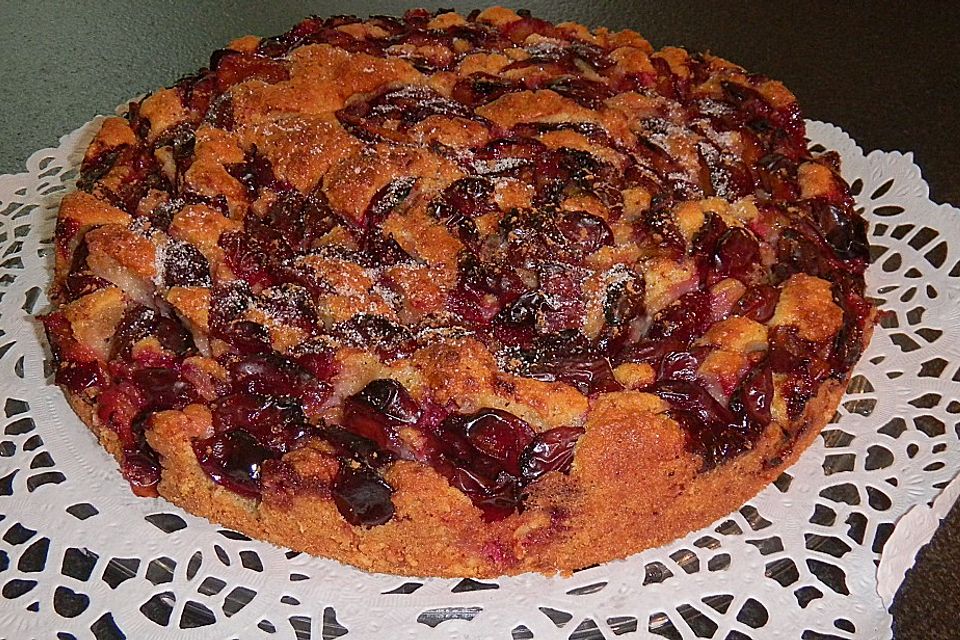 Zwetschgenkuchen mit Haferflocken