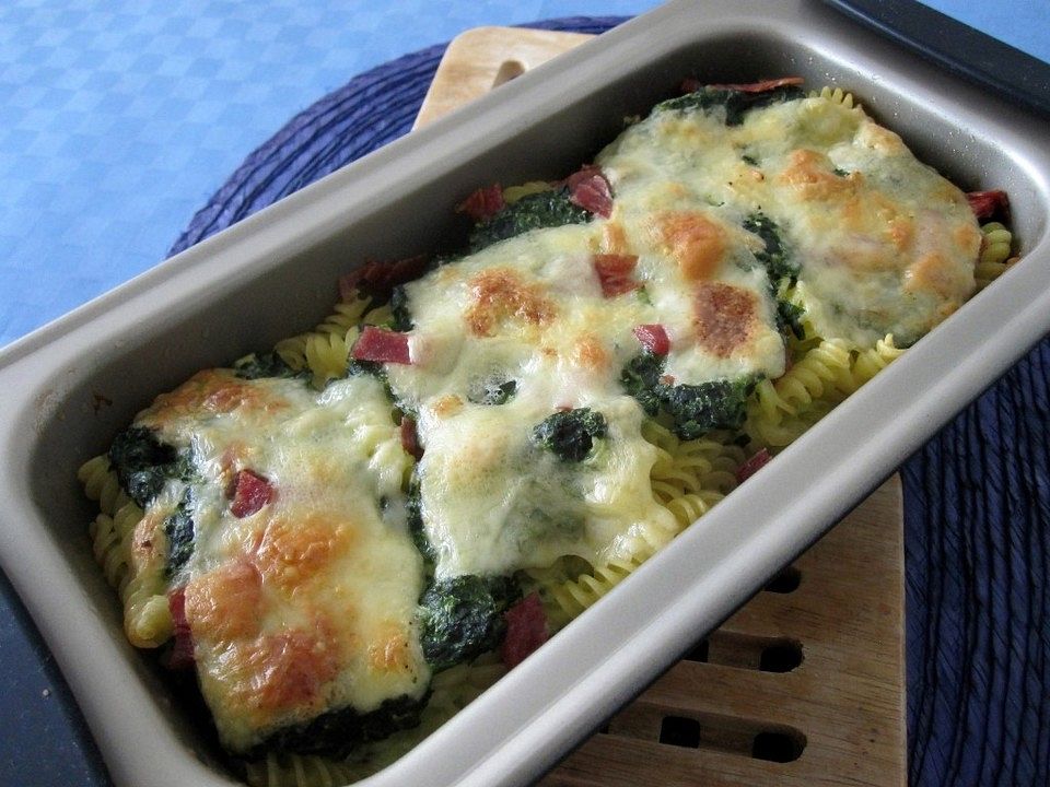 Überbackene Spinatnudeln von brinie| Chefkoch Überbackene Spinatnudeln von brinie| Chefkoch