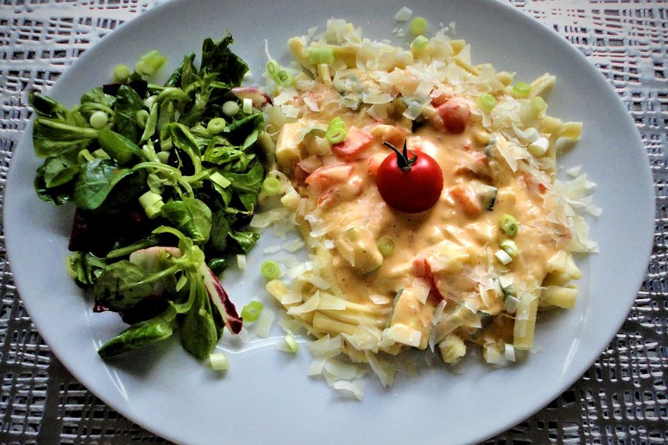 Schnelle Paprikasauce zu Spaghetti