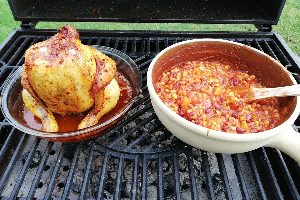 Bierhähnchen mit Westernpfanne