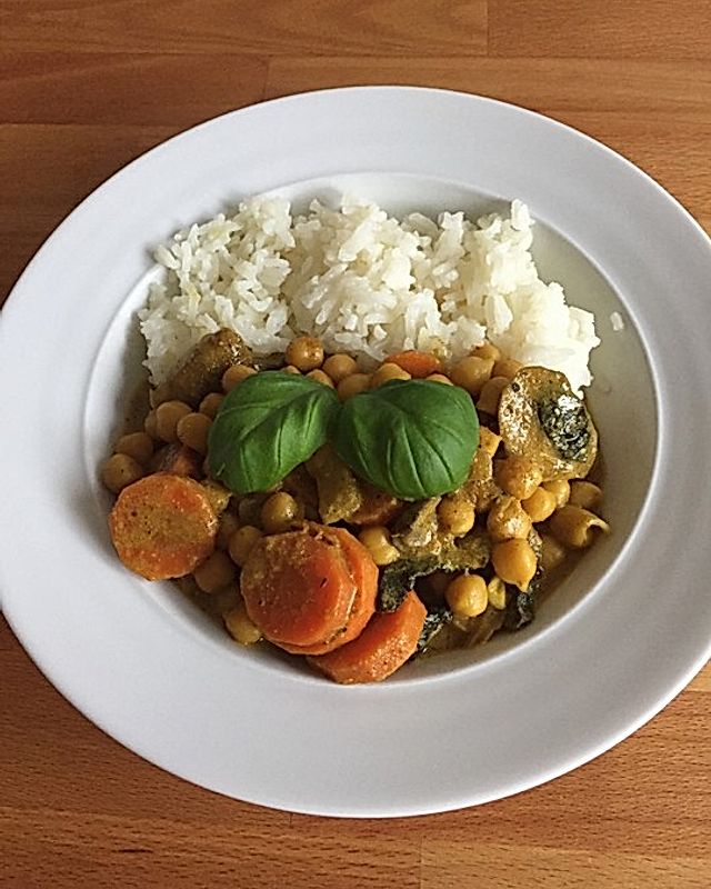 Kichererbsen-Karotten-Curry