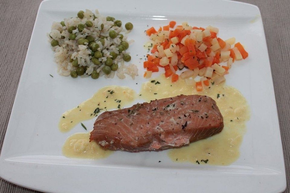 Senfsoße zu Fischfilet