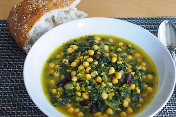 Arabische Kichererbsen-Spinat Suppe