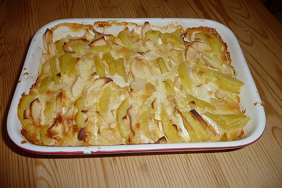 Kartoffel-Apfel-Auflauf mit Camembert