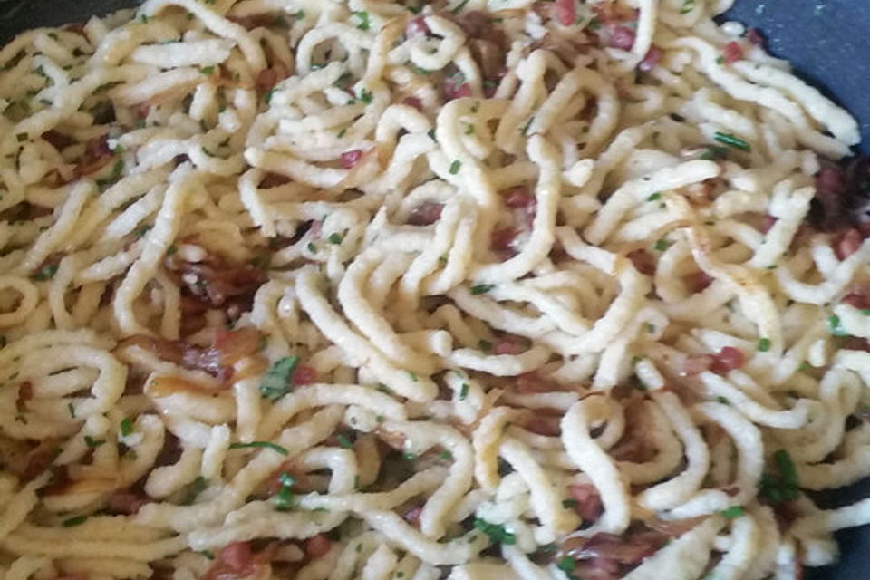 Käsespätzle mit Speck Käsespätzle mit Speck