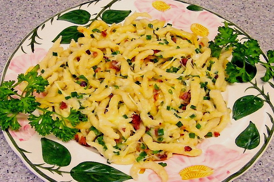 Käsespätzle mit Speck Käsespätzle mit Speck