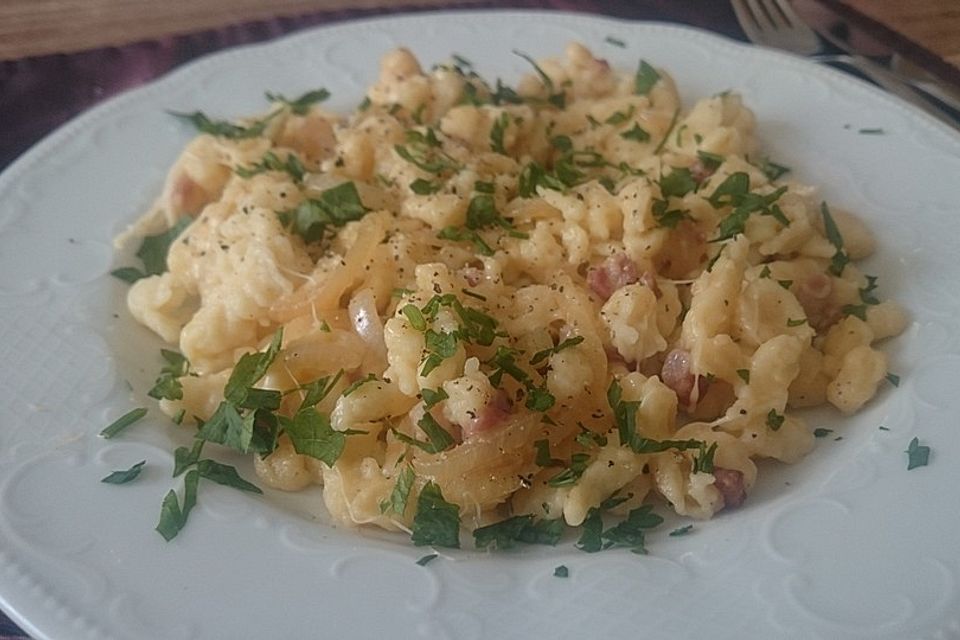 Käsespätzle mit Speck Käsespätzle mit Speck