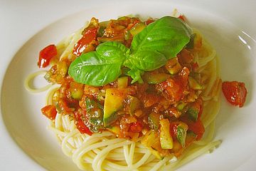 Spaghetti Mediterran Mit Zucchini Und Tomaten Von Jicky Chefkoch