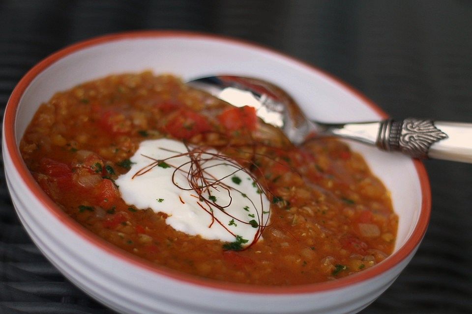 Indische Rote Linsen - Suppe