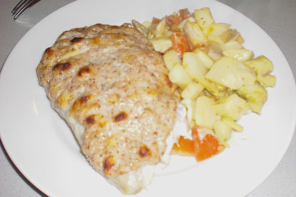 Fischfilet mit Nuss-Käse Kruste