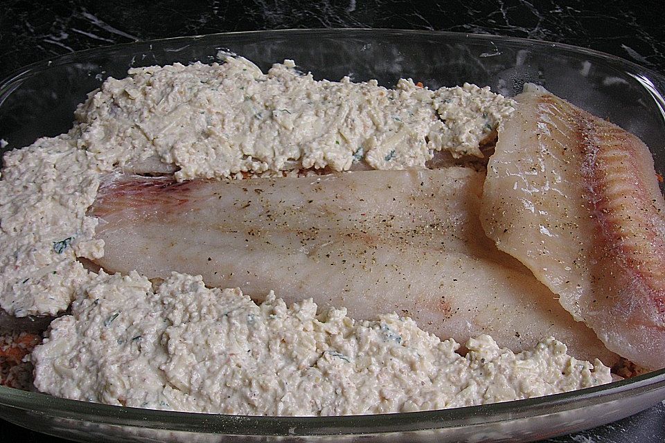 Fischfilet mit Nuss-Käse Kruste