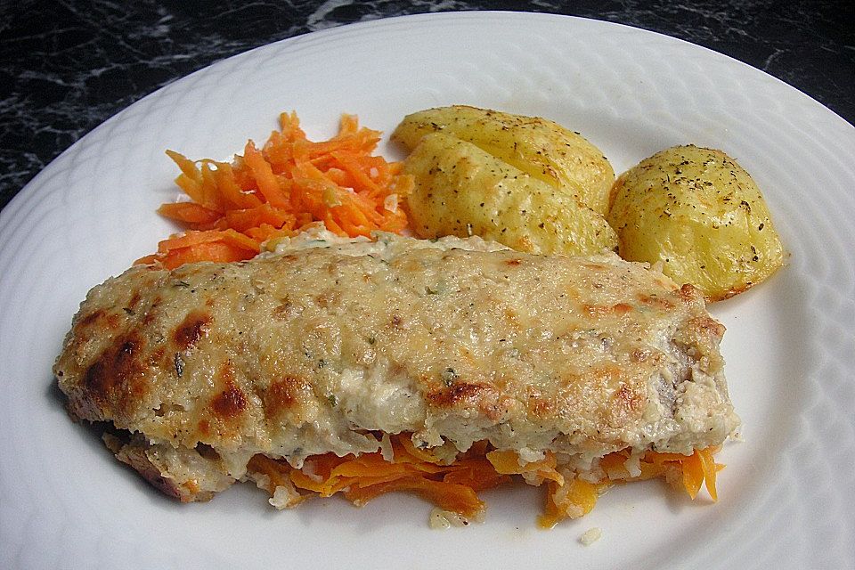 Fischfilet mit Nuss-Käse Kruste