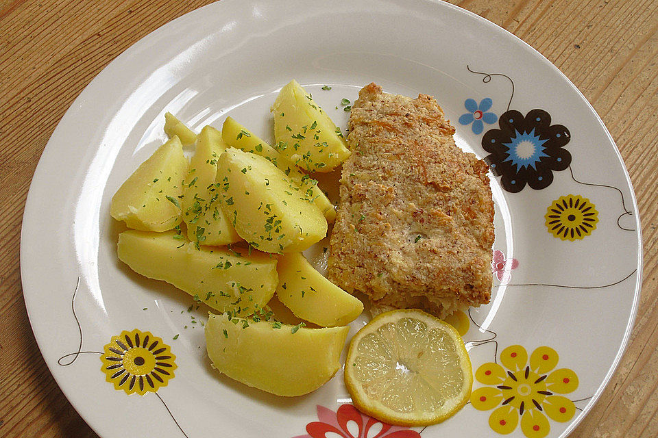 Fischfilet mit Nuss-Käse Kruste