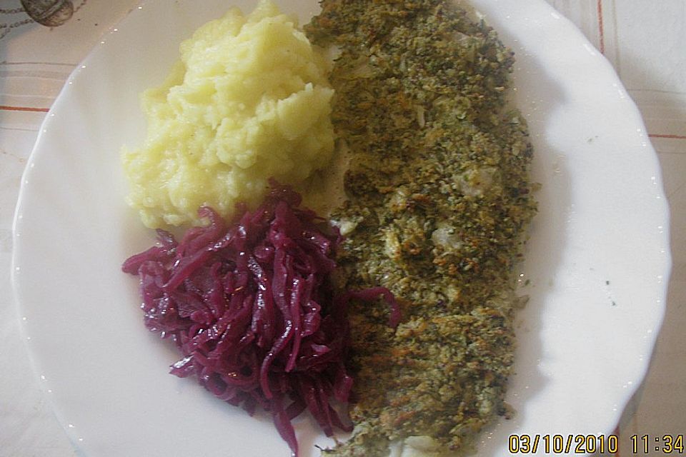 Pangasiusfilet mit Bärlauchkruste