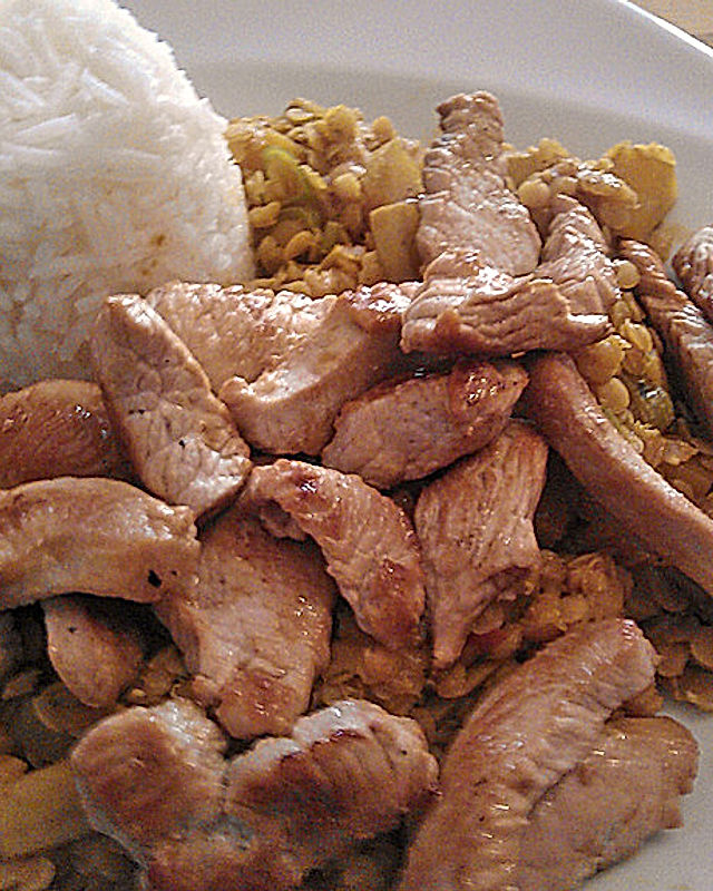 Koelkasts Linsen-Kürbis-Curry mit Walnüssen