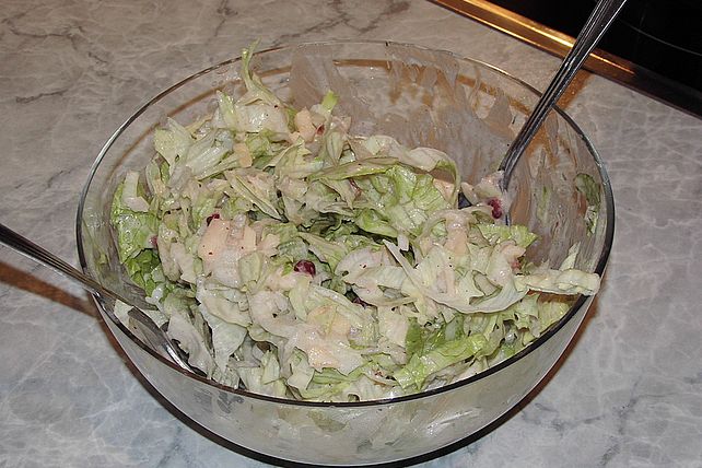 Eisbergsalat mit Preiselbeerdressing von esther1107| Chefkoch