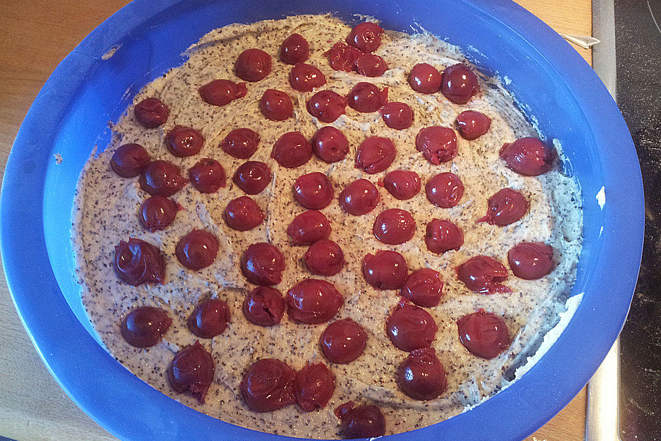 Pfirsich - Mohn Blechkuchen