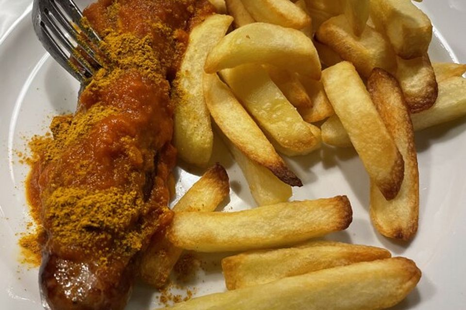 Currywurst mit fruchtiger Sauce