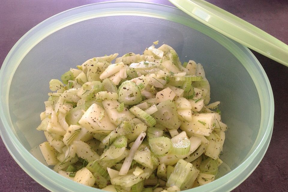 Fenchelsalat mit Apfel und Gurke