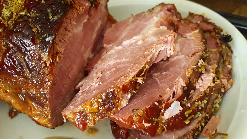 Schweinebraten mit Orangen - Honig - Rosmarin Glasur-image