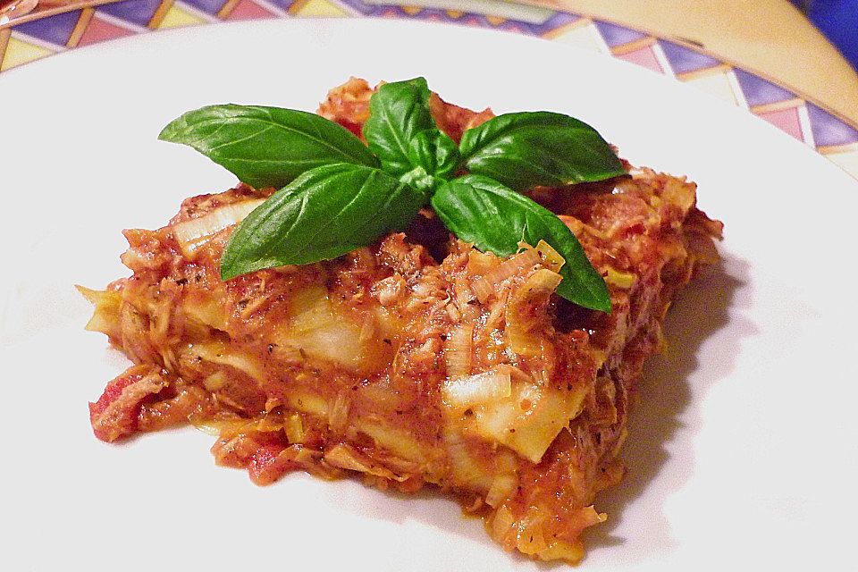 Thunfisch - Lauch - Lasagne