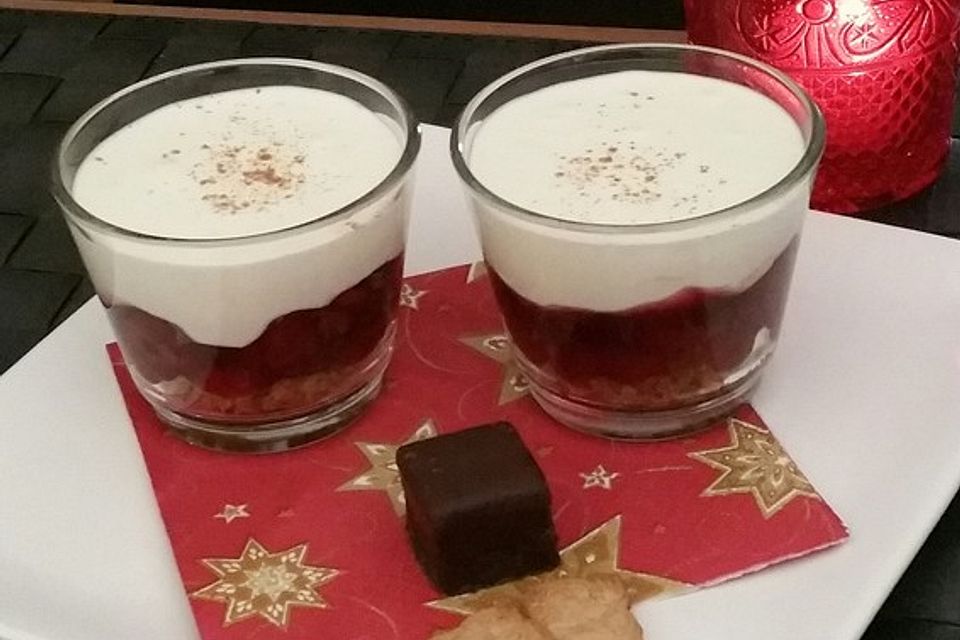 Honigkuchen - Tiramisu mit Punschkirschen