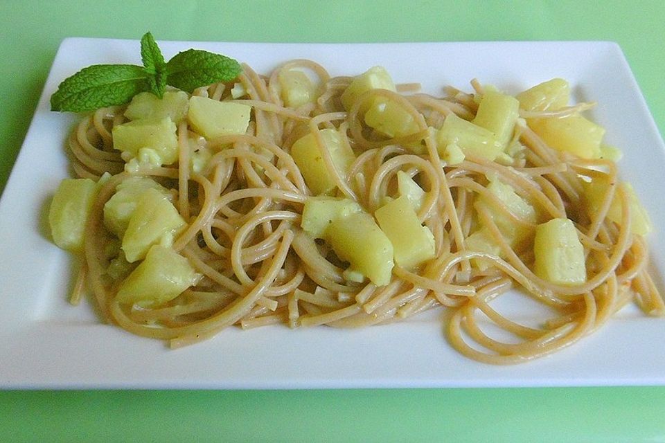 Spaghetti Curry - Ananas