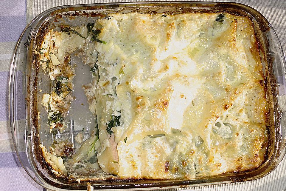 Spinat - Lachs - Lasagne