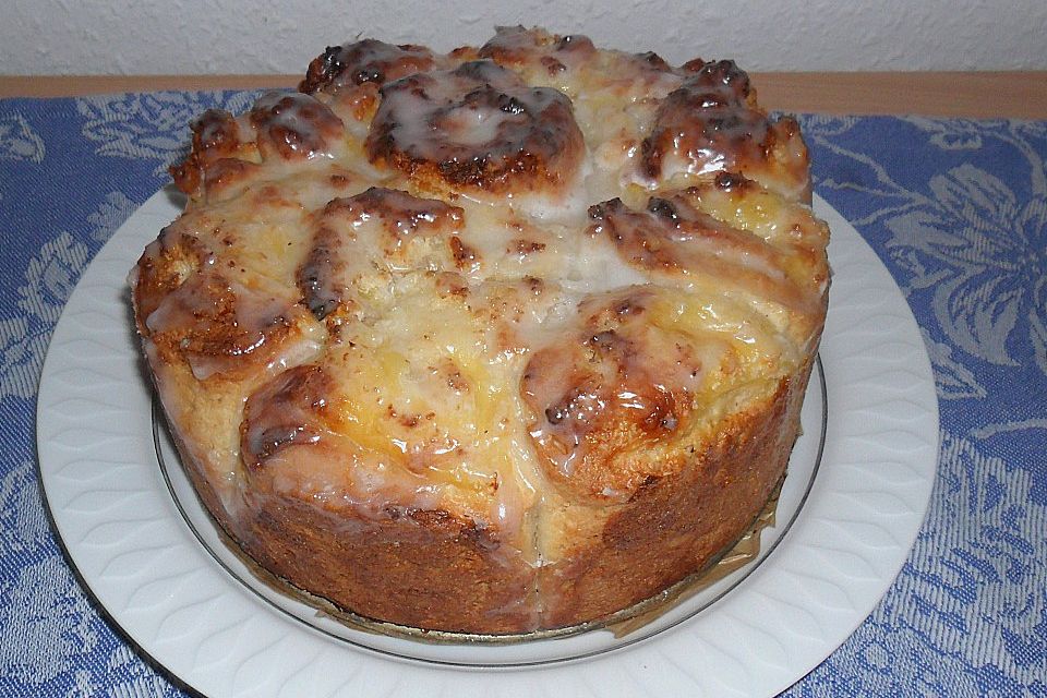 Kokos - Rosenkuchen mit Pudding