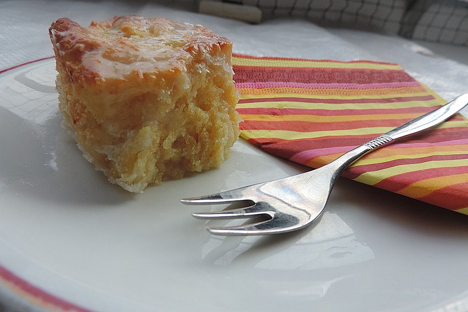 Kokos - Rosenkuchen mit Pudding