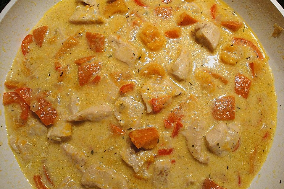 Kürbis - Hähnchenpfanne Kürbis - Hähnchenpfanne
