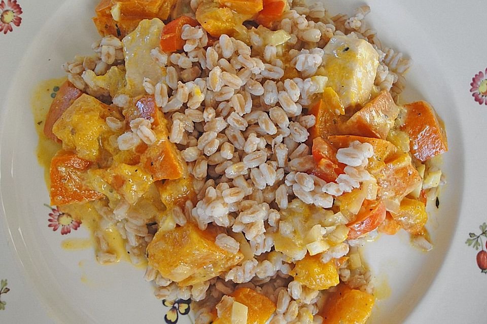 Kürbis - Hähnchenpfanne Kürbis - Hähnchenpfanne