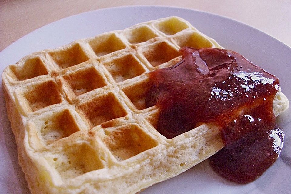 Waffeln aus Hefeteig