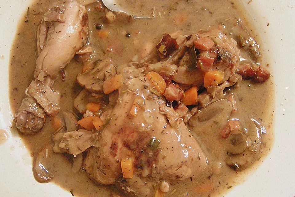 Coq au vin ma facon