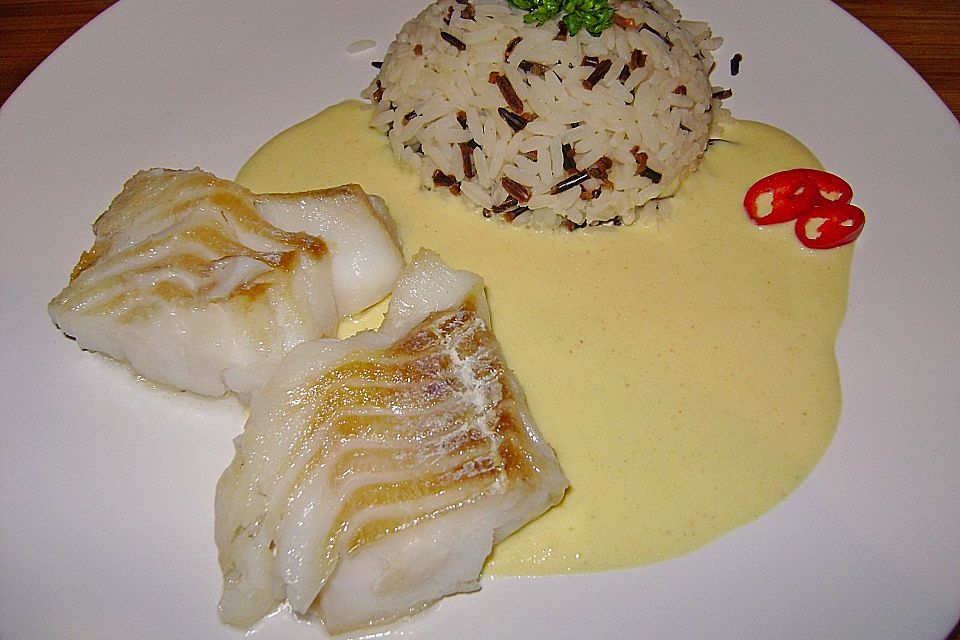 Fischfilet mit fruchtig - scharfer Mangosauce