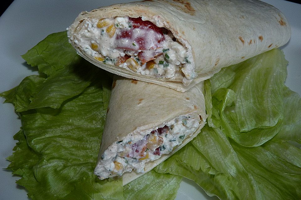 Gemüse - Hüttenkäse - Wraps