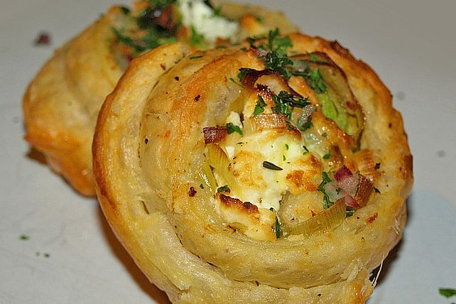 Blätterteigschnecken mit Lauch und Feta von s_minchen| Chefkoch