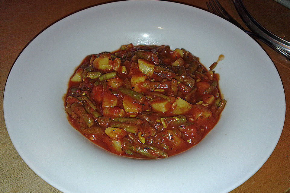 Grüne Bohnen-Tomaten-Kartoffeln