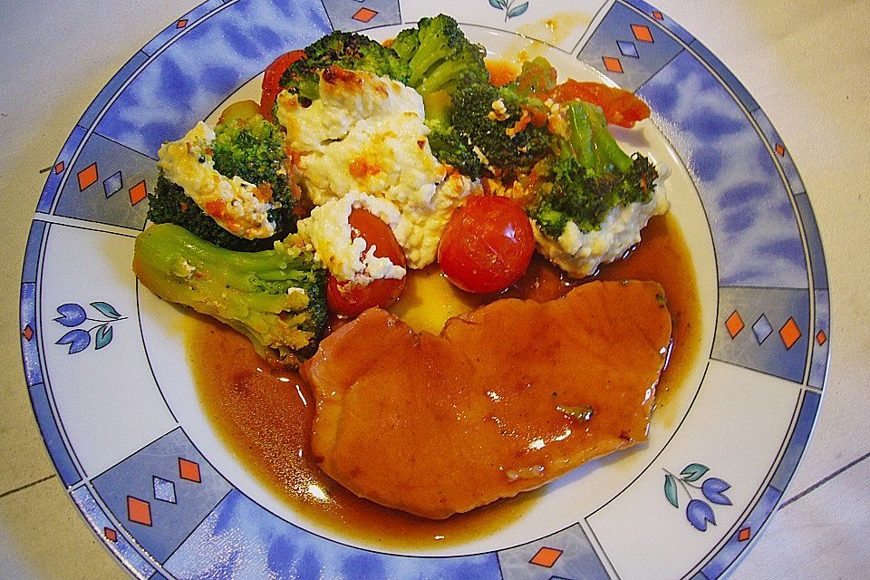 Kasseler mit Rotweinsoße