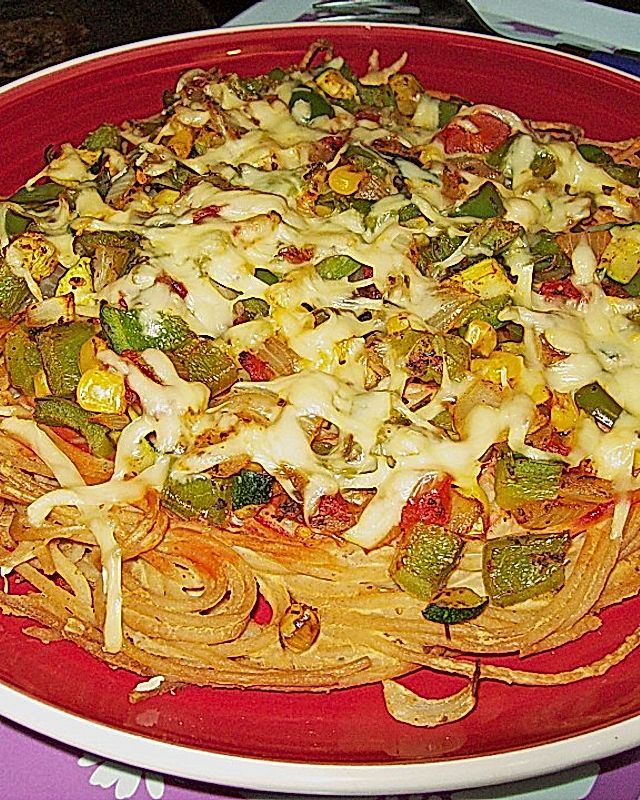 Spaghetti - Pizza 'Verdura'