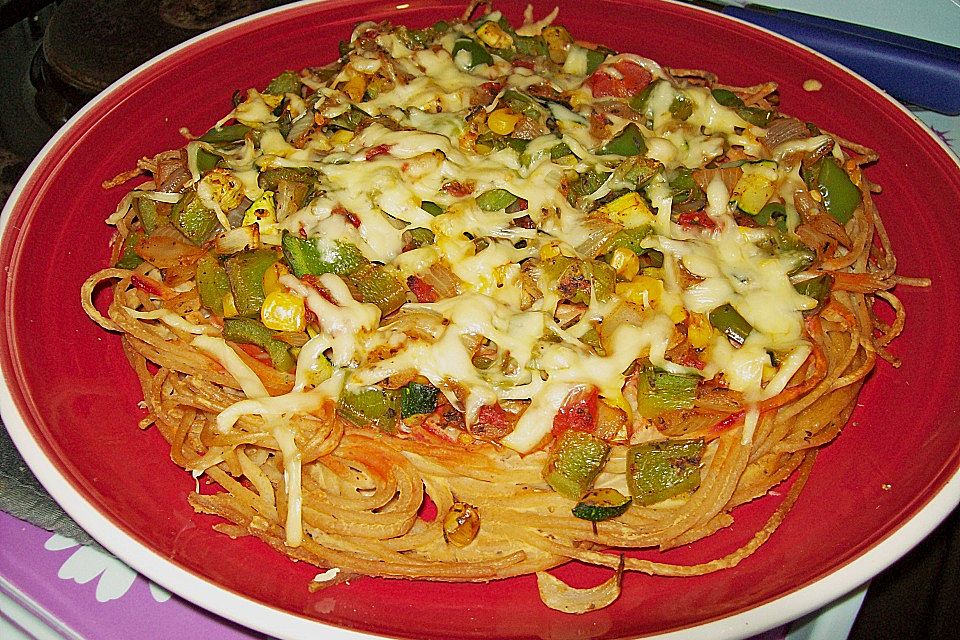 Spaghetti - Pizza 'Verdura'